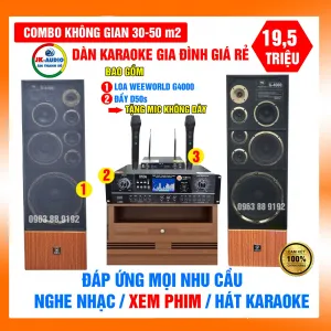 Bộ Dàn Karaoke Gia Đình Loa Cây Weeworld G4000 Gold