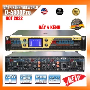 Cục Đẩy Công Suất 4 Kênh Weeworld D4800 Pro