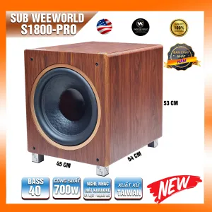 Loa Sub Weeworld S1800 Pro - bass 40 màu vân gỗ